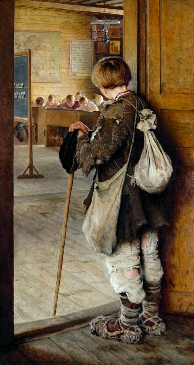 "At School Doors"/1897/Nikolay Bogdanov-Belsky