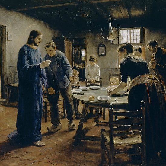 The Mealtime Prayer by Fritz von Uhde