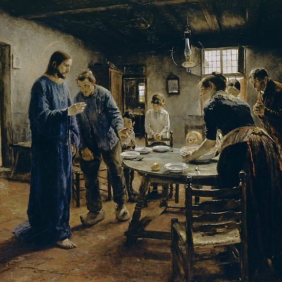 The Mealtime Prayer by Fritz von Uhde